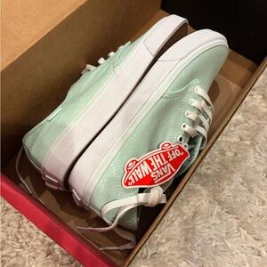 Vans Light Mint Green Canvas Shoes